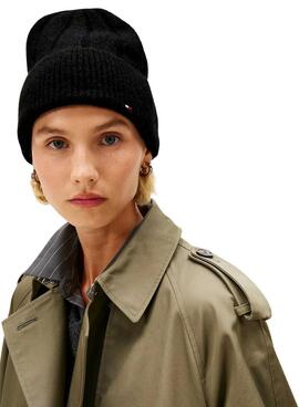 Mütze Tommy Hilfiger Fluffy in Schwarz für Damen