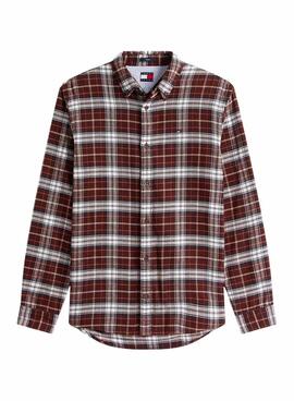 Hemd Tommy Jeans Flannel braun für Herren