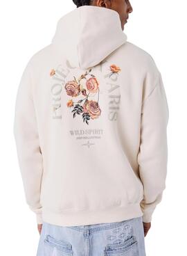 Sweatshirt Project x Paris Roses beige für Herren