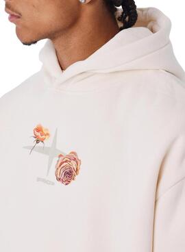 Sweatshirt Project x Paris Roses beige für Herren