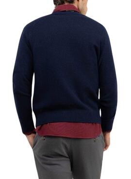 Pullover El Ganso Merino-Wolle blau für Herren