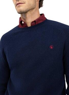 Pullover El Ganso Merino-Wolle blau für Herren