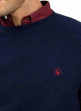 Pullover El Ganso Merino-Wolle blau für Herren