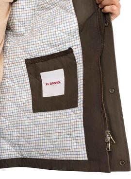 Parka El Ganso grüner Cordkragen für Herren