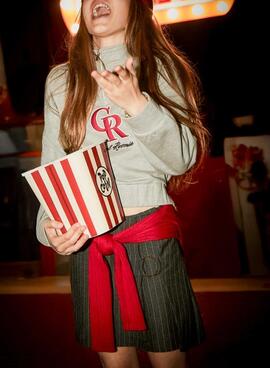 Kurzes graues Bürgermeisterstreifenkleid für Mädchen