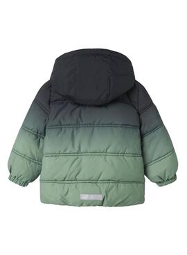Gepolsterte Jacke Name It Malcom in grünem Degradé für Jungen.