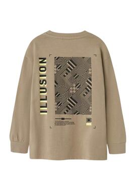 T-Shirt Name It Mobay beige für Jungen.