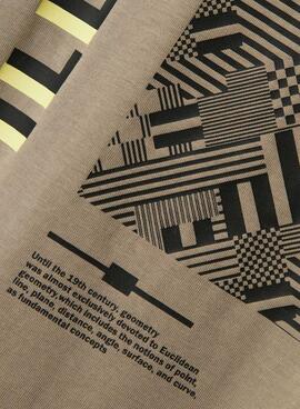 T-Shirt Name It Mobay beige für Jungen.