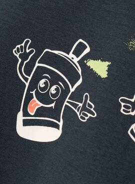 T-Shirt Name It Nova dunkelblau für Jungen.