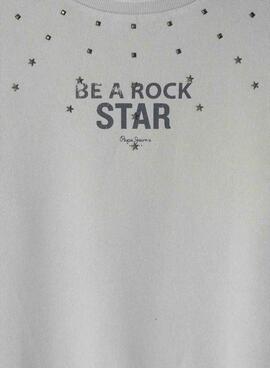 Sudadera Pepe Jeans Addy grau für Mädchen.