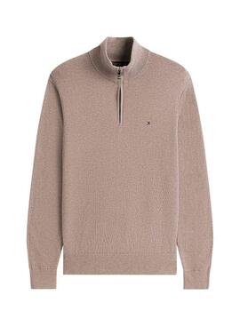 Tommy Hilfiger Pullover mit Reißverschluss in Beige
