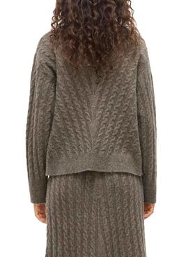 Vila Virelli Strickpullover in Rost für Damen