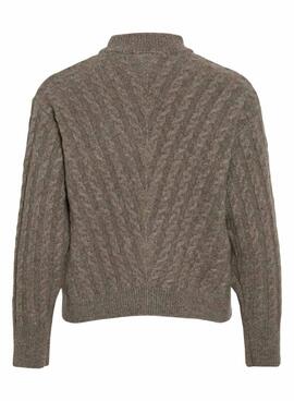 Vila Virelli Strickpullover in Rost für Damen