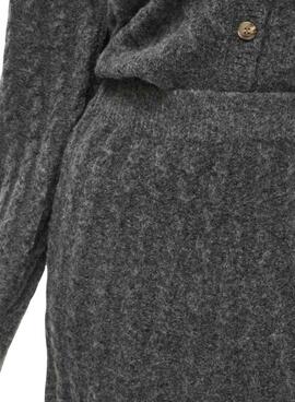 Maxirock aus grauem Strick für Damen von Vila Virelli