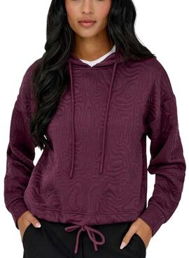 Sweatshirt Only Bianca mit Granatapfelmuster für Damen