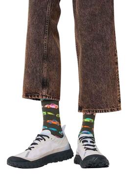 Socken Happy Socks Car Stripe Grau