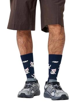 Socken Happy Socks Kitten Marineblau