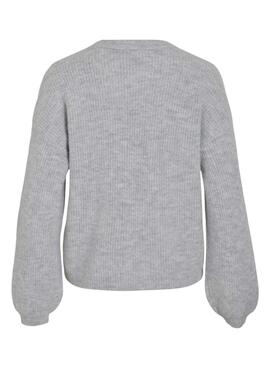 Pullover Vila Viretta grau für Damen.