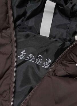 Only and Sons Union gesteppte Jacke mit Kapuze in Braun für Herren.