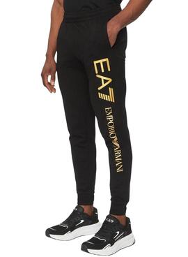 Hose Emporio Armani EA7 schwarz und gold für Herren
