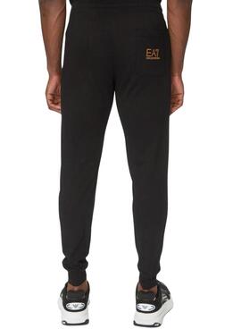 Hose Emporio Armani EA7 schwarz und gold für Herren
