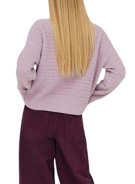 Rollkragenpullover Only Globus in Malve für Damen.