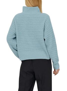 Rollkragenpullover Only Globus in Blau für Damen