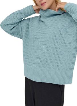 Rollkragenpullover Only Globus in Blau für Damen