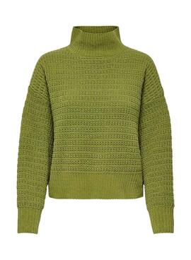 Nur Globus Jersey Rollkragenpullover in Grün für Damen.
