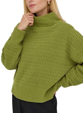 Nur Globus Jersey Rollkragenpullover in Grün für Damen.