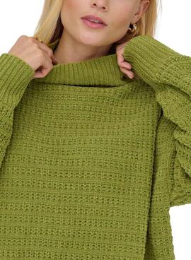 Nur Globus Jersey Rollkragenpullover in Grün für Damen.