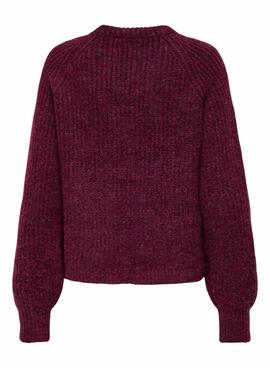 Pullover Only Only Gila in Granatrot für Damen.