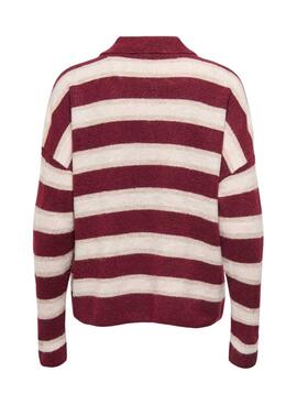Gestreifter Only Talio-Strickpolo für Damen