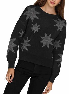 Pullover Only Rosie Glitter schwarz für Damen