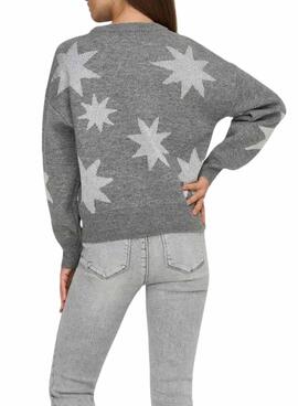 Pullover Only Rosie Glitter Grau für Damen.