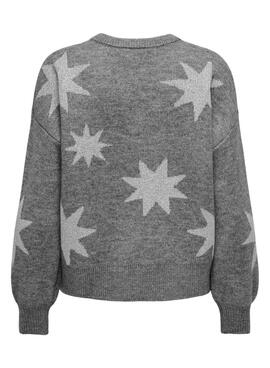 Pullover Only Rosie Glitter Grau für Damen.