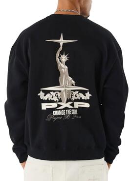 Sweatshirt Project x Paris Heart Schwarz für Herren.
