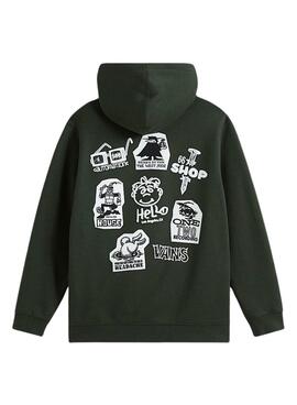 Sweatshirt Vans Classified Grün für Mädchen und Jungen.