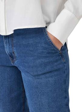 Hose Only Astoria Wide Leg in mittelblau für Damen