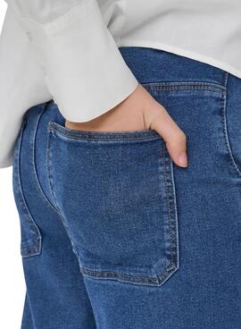 Hose Only Astoria Wide Leg in mittelblau für Damen