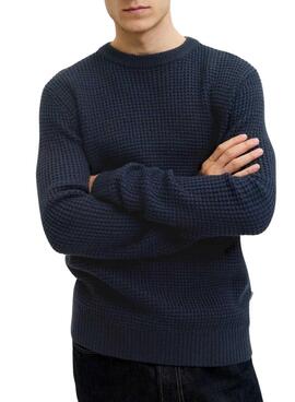 Marineblaues Pullover Jack and Jones Global für Herren.