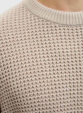 Jersey Jack and Jones Global beige für Herren.