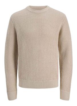 Jersey Jack and Jones Global beige für Herren.