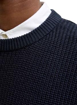 Pullover Jack and Jones Kaito Marineblau für Herren.