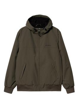 Carhartt Sail Jacke mit grüner Kapuze für Herren.