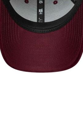 Kappe New Era Velour LA Dodgers 9FORTY granatrot für Damen