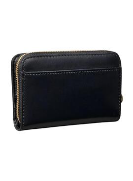 Mittelgroße schwarze Calvin Klein Damen-Geldbörse mit Klappe.