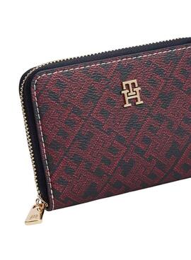 Brieftasche Tommy Hilfiger Icon Print Monogramm Marine für Damen