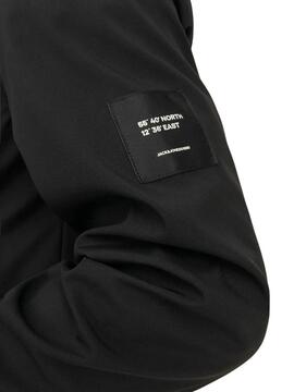 Sweatshirt mit Reißverschluss Jack and Jones Basic schwarz für Männer.