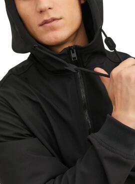 Sweatshirt mit Reißverschluss Jack and Jones Basic schwarz für Männer.